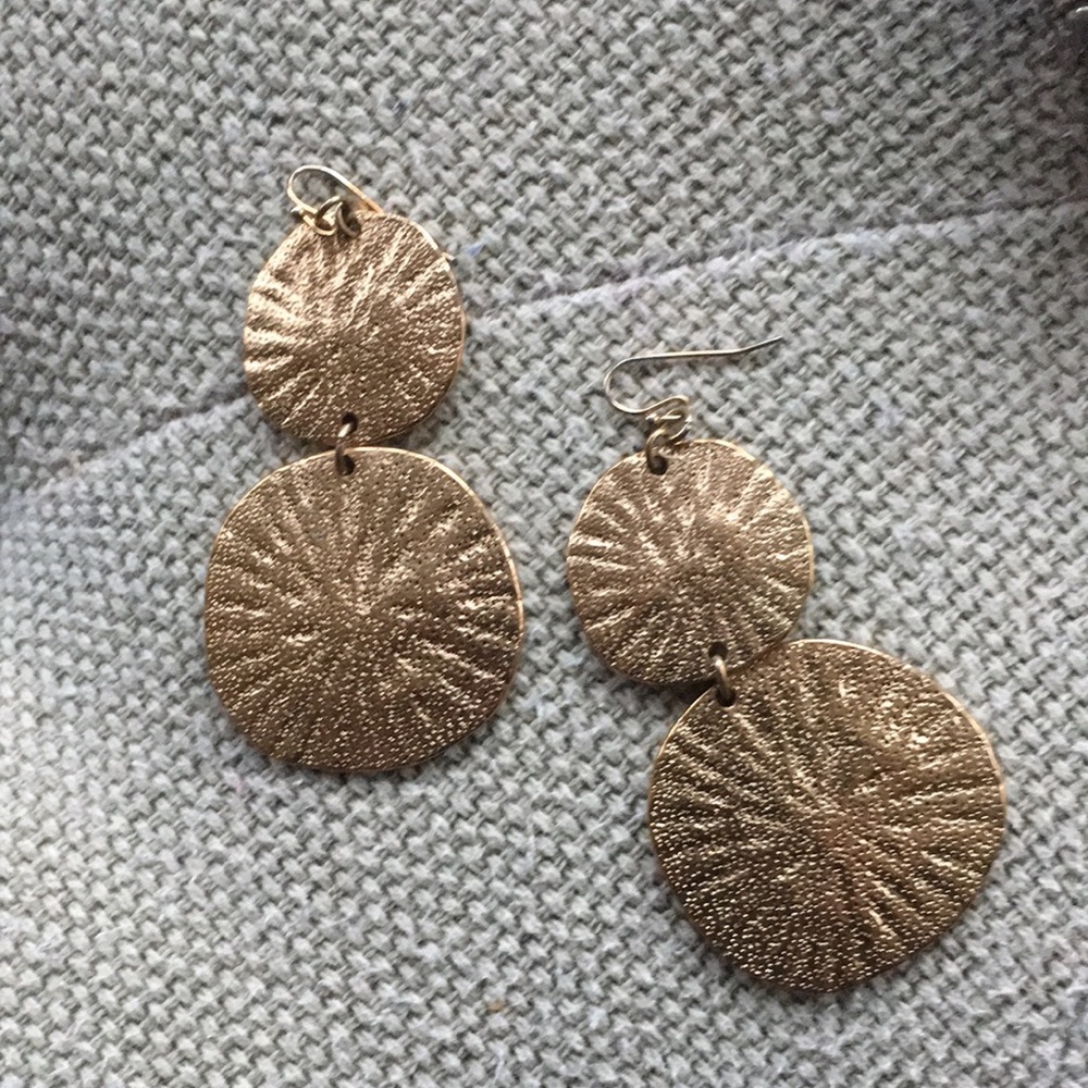 Gold tone earrings